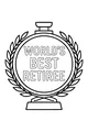 Free Retirement Medal Coloring Page - Worlds Best Retiree Award (Printable PDF)