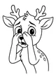 Free Fawn Coloring Page - Surprised Baby Deer With Spots (Printable PDF)