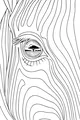 Free Zebra Coloring Page - Close-Up Safari Eye Reflection (Printable PDF)