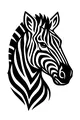 Free Zebra Coloring Page - Striped Zebra Head in Profile (Printable PDF)