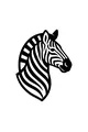 Free Zebra Coloring Page - Bold Striped Head in Profile (Printable PDF)