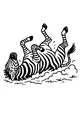 Free Zebra Coloring Page - Rolling in Dust Clouds (Printable PDF)