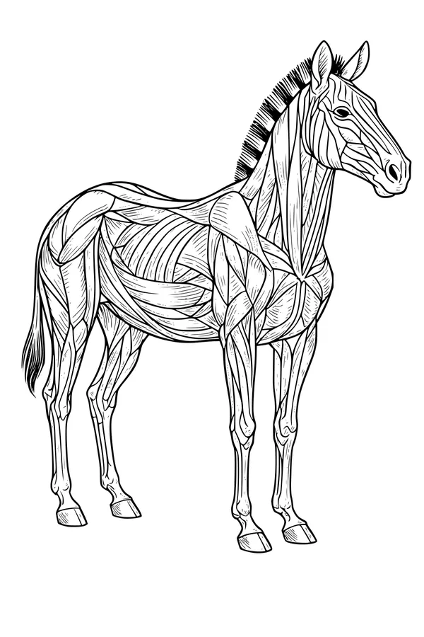 Free Zebra Coloring Page - Side View Safari Wildlife (Printable PDF)