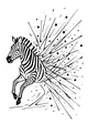 Free Zebra Coloring Page - Leaping Safari Stripes (Printable PDF)
