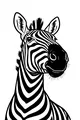 Free Zebra Coloring Page - Bold Striped Portrait (Printable PDF)