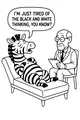 Free Zebra Coloring Page - Funny Therapy Couch Cartoon (Printable PDF)