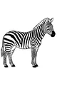 Free Zebra Coloring Page - Side View With Bold Stripes (Printable PDF)