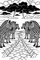 Free Zebra Coloring Page - Herd Before the Storm (Printable PDF)